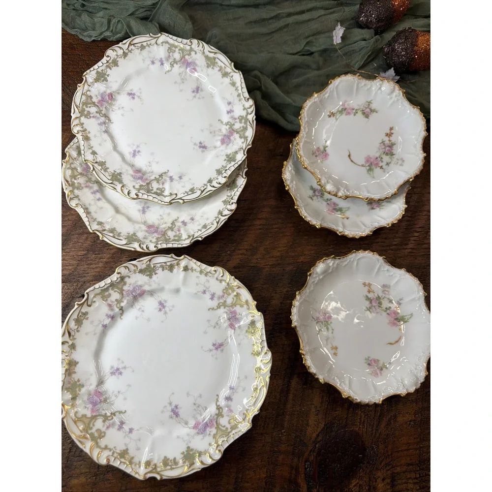 Antique Limoges France Cabinet ,French Porcelain Hand Painted Gold Trim (6)